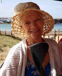 Hi could anyone take my mam's walking stick away from her chest please x