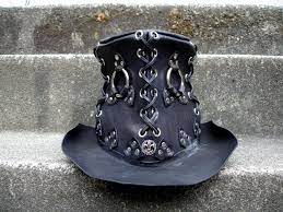 Jack The Ripper Leather Top Hat By Misfitleather On Etsy 275 00 Leather Top Hat Top Hat Funky Hats