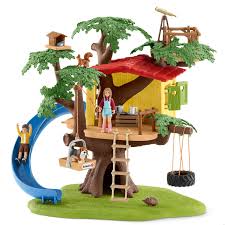 Leagan din lemn pentru 2 copii. Aventura In Casuta Din Copac Schleich 42408 Scamp
