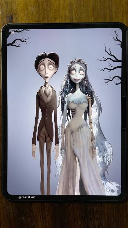 Emily's Transformation: Corpse Bride Art & Aesthetic 💙🦋