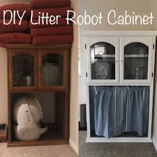 Litter Robot Iii Enclosure Made From An Upside Down Tv Cabinet This 45 Redo Only Took A Few Hours And Is Much Cheaper Th Litter Robot Cat Patio House Rental