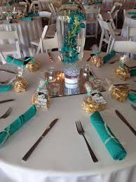 The Perfect Teal Table Settings Gold Wedding Decorations Wedding Centerpieces Wedding Decorations