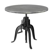 Zinc Alloy 36 Round Table Top With Small Edison Base Zinc Table Round Table Top Dining Room Table