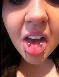 I Want Two Tongue Rings Cool Piercings Tongue Piercing Small Face Tattoos