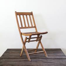 Vintage Wood Folding Chair Camp Chair Slat Wood Chair Wood Folding Chair Folding Chair Wooden Folding Chairs