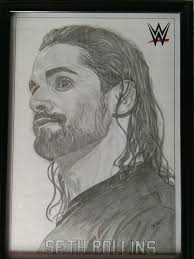 My Pencil Art Wwe Superstar Sethrollins Pencil Art Male Sketch Art