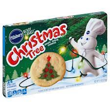 Product titlepillsbury soft baked cookies peanut butter with choc. Pillsbury Ready To Bake Christmas Tree Shape Sugar Cookies Shop Biscuit Cookie Dough At H E B