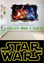 Star Wars Wandtattoo 3d Effekt Loch In Wand Walldecal Vinyl Aufkleber Geeignet Fur Kinderzimmer Schlafzimmer Wande Turen Und Fenster Masse 130cm X 89c