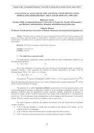 The romanian statistical yearbook romanian: Pdf A Statistical Analysis Of Gdp And Final Consumption Using Simple Linear Regression The Case Of Romania 1990 2010