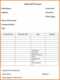 4 Bill Format For Hotel Simple Bill Invoice Format Budget Spreadsheet Template Invoice Format In Excel