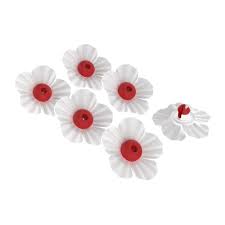 This striking blue feeder is reminiscent of vintage mason jars. More Birds Replacement White And Red Nectar Flowers 6 Pack