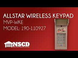 When you press the button on the remote, it transmits a signal to the opener, telling it to open the door. Allstar Mvp Wke 190 110927 Mvp Garage Door Opener Wireless Keypad Youtube