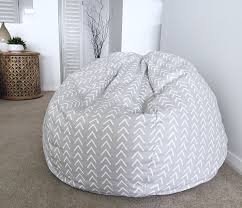 Bean Bag Cover Coastal Boho Bean Bag Grey And White Bean Bag Etsy Bean Bag Lounge Chair Bean Bag Chair Bean Bag Lounge