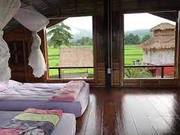 Tak besar tapi tenang dan damai. Inspirasi Rumah Pedesaan Pinggir Sawah Desain Rumah Modern Facebook