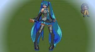 Hatsune Miku Pixel Art Minecraft
