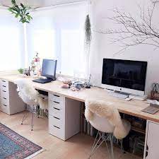 First Home Office How To Create A His And Hers Workspace Bellenza Weddings And Parties Home Office Design Home Office Decor Home Office Desks