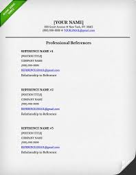 Resume Reference Page Template