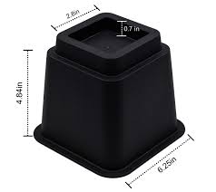 Slipstick cb654 2 50mm furniture bed chair risers raisers lifts grip set of 4. Premium Adjustable Furniture Risers 5 To 9 Inch Bed Riser Table Riser Chair Riser Or Sofa Riser 8 Piece Set Black By Utopia Bedding Bedding Linen Amazon Com Au