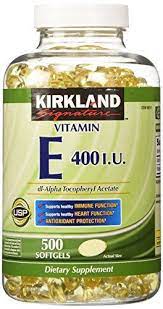 Kirkland Signature Vitamin E 400 I U 500 Softgels Bottle Http Www Dietingstore Com Kirkland Signature Vitamin E 400 Vitamin E Prenatal Vitamins Vitamins