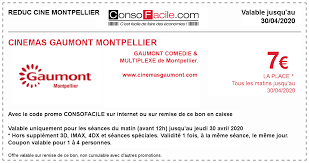 Jouissez d'un rabais de 45% sur votre place de cinéma sur angers chez gaumont et pathe. Bon De Reduction Cinemas Gaumont Montpellier Sur Reduc Cine Montpellier Bons Plans Loisirs Culture