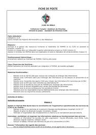 Introduction au cas et problematique 2. Fiche De Poste Assistant Comptable H F