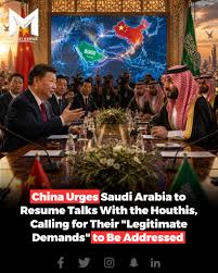 China has reportedly called on Saudi Arabia and Yemen's Houthis to return  to negotiations, urging both sides to prioritise dialogue as regional  tensions continue. Beijing said the Houthis' concerns and what it