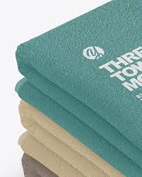 Give your design a professional and complete look with smart objects. Three Towels Set Mockup In Object Mockups On Yellow Images Object Mockups