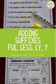 Suffixes Ful Less Ly Y Suffix Worksheets Word Building Activities Teaching Suffixes Suffixes Worksheets