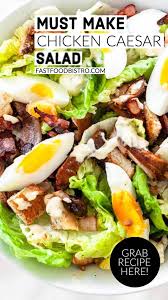 Chicken Caesar Salad Fast Food Bistro Recipe Chicken Caesar Salad Caesar Salad Full Meal Recipes