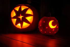 Whether you're carving or not, the addition of a moon in your celestial scene could be the perfect touch. Closeup Of Finished Carved Pumpkins Inhabitat Green Design Innovation Architecture Green Building