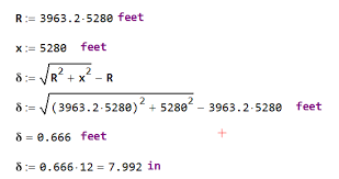 Straight Level And The Curvature Of The Earth Math