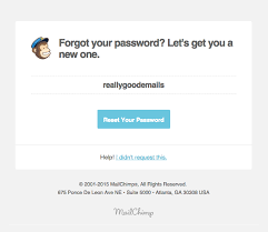 Mailchimp Reset Password Email Design Inspiration Reset Password Email Layout