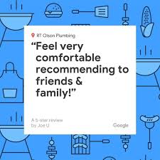 ⭐️⭐️⭐️⭐️⭐rt olson plumbing is a small family owned business with over 500 five star online reviews. A Few Of Our Customer Reviews On Google Rt Olson Plumbing