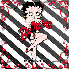 Black And Red Cartoon Characters Betty Boop Valentine S Day Greeting In 2020 Betty Boop Valentine Cartoon Valentines Day Greetings