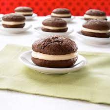 Mini Chocolate Whoopie Pies With Salted Caramel Filling Recipe Chocolate Whoopie Pies Filling Recipes Salted Caramel