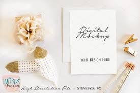 Free Wedding Gold 5x7 Card Mockup Feminine Invitation Stationery Mockup Psd Free Psd Mockups In 2020 Mockup Free Psd Free Psd Mockups Templates Stationery Mockup