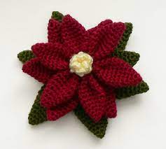 Poinsettia Crochet Flowers Free Pattern Christmas Crochet Patterns Crochet Christmas Ornaments