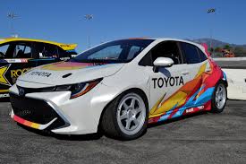 トヨタ・カローラ, toyota karōra) is a line of subcompact and compact cars manufactured by toyota. Toyota Builds A Drift Demo Corolla Hatchback Toyota Usa Newsroom