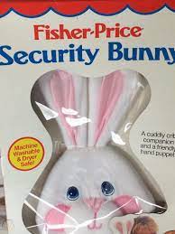 The infant bunny blanket height is 14 inch and 14 inch in length making it the perfect size for your baby to move around all day without you worrying about your baby tripping on the blanket. Rare Vintage Fisher Price Security Bunny Blanket Lovey Rabbit White Pink Plaid 1864937285