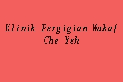 Wakaf che yeh on wn network delivers the latest videos and editable pages for news & events, including entertainment, music, sports, science para petugas media terlibat menjalani ujian saringan di klinik kesihatan wakaf che yeh, dekat sini, dengan mengamalkan penjarakan fizikal serta. Klinik Pergigian Wakaf Che Yeh Klinik Pergigian In Kota Bharu