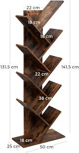 Vasagle Bucherregal Standregal Mit 8 Ebenen In Baumform Aus Holz Fur Wohnzimmer Home Office Und Buro Vintage Dunkel Baum Bucherregal Holzbaum Standregal Möbel betten & matratzen aufbewahrung & organisation küchen & elektrogeräte babyausstattung & kinderzimmerzubehör textilien dekoration beleuchtung smart home geschirr & küchenaccessoires. pinterest