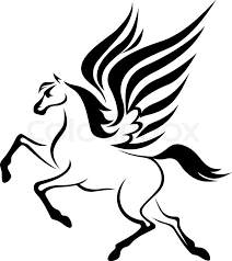 The voice of pegasus is maskuline and the article der. Pegasus Pferd Mit Flugeln Stock Vektor Colourbox