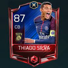 Thiago silva está próximo de assinar um novo contrato com o chelsea. Thiago Silva 87 Ovr Fifa Mobile 18 Toty Team Of The Year Player