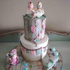 Twins Baby Shower Cake Cake By Othonas Chatzidakis Cakesdecor