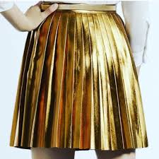 Maybe you would like to learn more about one of these? Gucci Skirts Gucci Gold Metallic Leather Pleated Skirt Nwt Poshmark
