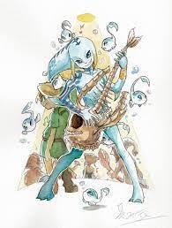 link and mikau アナログ絵 ゼルダ中心 トリコ 7 イラスト ゼルダ アナログ 絵