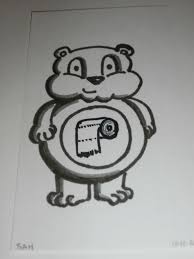 Black Cartoon Bird With Spiky Hair Who Cares Bears Lotsa T P Bear Commissioned Artwork Cartoon Drawings Drawing Sketches