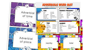 Adverb clauses (adverbial clauses) are groups of words with a subject and a verb that function as adverbs. Year 5 Adverbials Of Time Place Number And Manner Make A Match Ks2 Grammar Game Plazoom