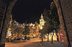 Photo Cathedral Square At Night In Seville Spain Seville Spain Spain Seville
