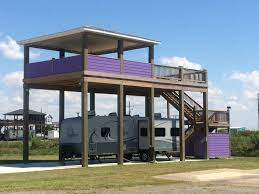Beach Rv Port With Outdoor Shower Rv Carports Rv Homes Rv Shelter